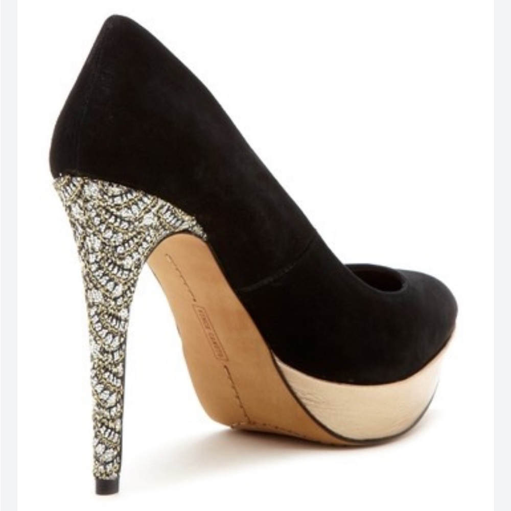 Vince Camuto Dalmanara Embellished Glitter Platform Stiletto Pump
